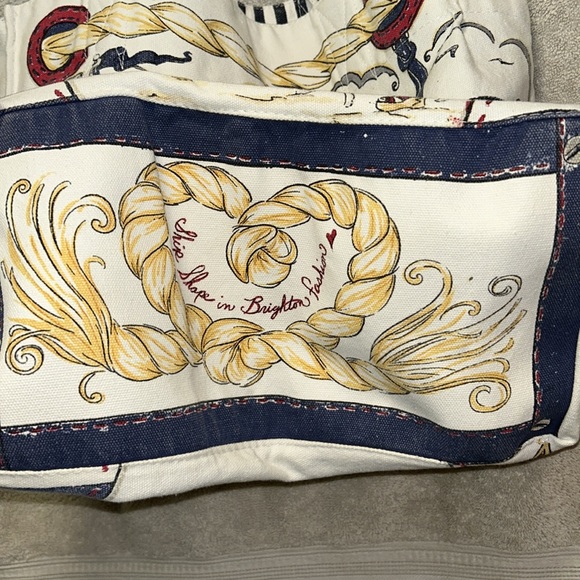 Brighton Nautical Print Canvas Tote - Picture 5 of 10
